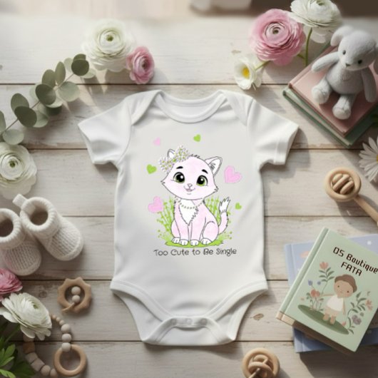 Cute pink cat romper