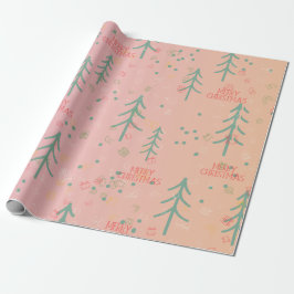 Cute Pink Christmas Cadeaupapier