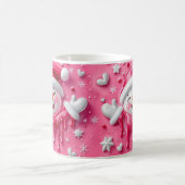 Cute Pink Christmas Snowman Mug (Centre)