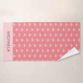 Cute Pink Circus Tent Personalized girl (Serviette de bain)