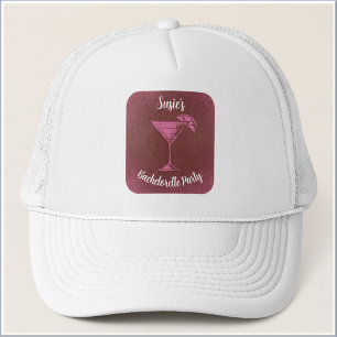 Cute Pink Cocktail Celebration Trucker Pet