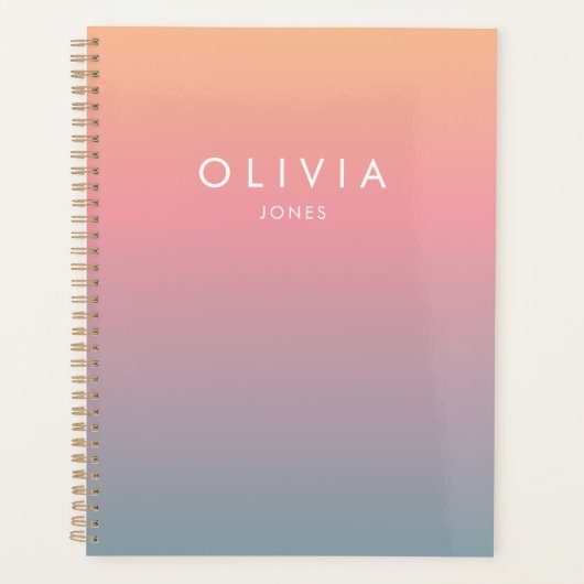 Cute Pink Colorful Ombre Personalized Name (Devant)