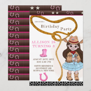 Cute Pink Cowgirl Birthday Party