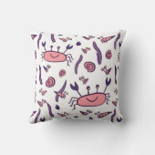 Cute Pink Crab Shell Zee Animal Girl Kussen (Achterkant)