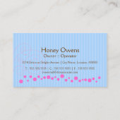 Cute Pink Cupcake met Cherry Visitekaartje (Achterkant)