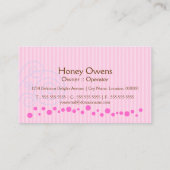 Cute Pink Cupcake met Cherry Visitekaartje (Achterkant)