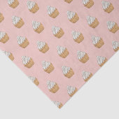 Cute Pink Cupcake Patroon Tissuepapier (Detail)