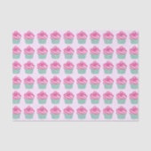 Cute Pink Cupcakes Pattern Tissuepapier (Voorkant)