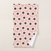 Cute Pink Daisy Flower Pattern Bad Handdoek (Handdoek)