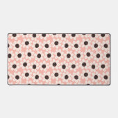 Cute Pink Daisy Flower Pattern Bureaumat (Voorkant)