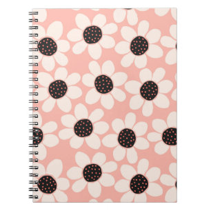 Cute Pink Daisy Flower Pattern Notitieboek