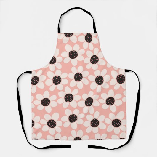 Cute Pink Daisy Flower Pattern Schort (Voorkant)