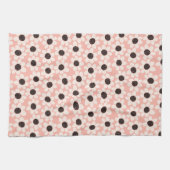 Cute Pink Daisy Flower Pattern Theedoek (Horizontaal)