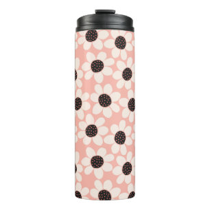Cute Pink Daisy Flower Pattern Thermosbeker