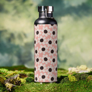 Cute Pink Daisy Flower Pattern Waterfles
