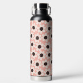 Cute Pink Daisy Flower Pattern Waterfles (Voorkant)