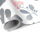 Cute Pink Delicate Flowers Pattern Cadeaupapier (Rol Hoek)