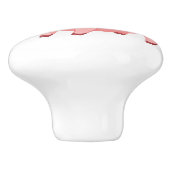 Cute Pink Design Ceramic Knop (Zijkant)