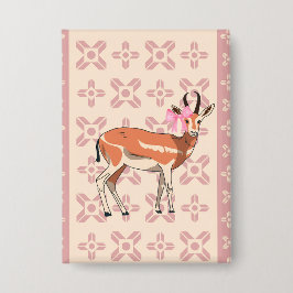 Cute  Pink Doe-patterned Christmas  Button