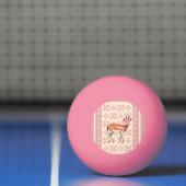 Cute Pink Doe-patterned Christmas Pingpongballen (Net)