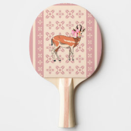 Cute  Pink Doe-patterned Christmas  Tafeltennisbatje