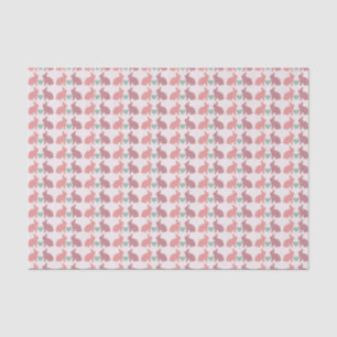Cute Pink Dot Bunnies Pattern Tissuepapier