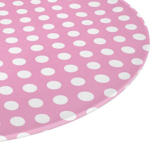 Cute Pink Dots Pattern Snijplank (Hoek)