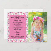 Cute Pink Doughnuts Cupcakes Birthday Hartelijk da Briefkaart (Voorkant / Achterkant)