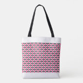 cute pink dumbbell tote bag unisex (Dos)
