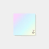 Cute Pink Easter Bunny Monogram Post-it® Notes (Voorkant)