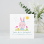 Cute Pink Easter Bunny Rabbit (Staand voorkant)