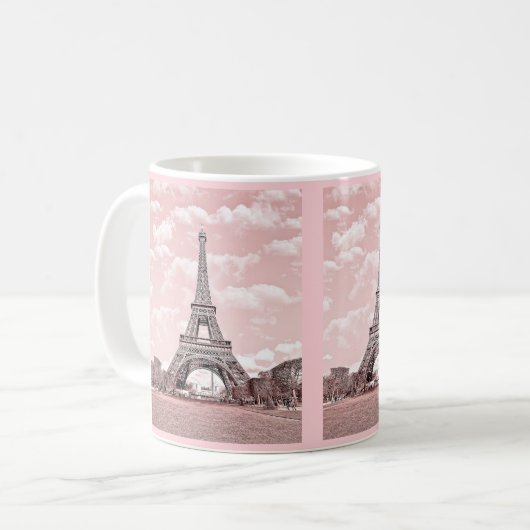 Cute Pink Eiffel Tower mok (Voorkant links)