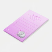 Cute Pink Elephant Baby Girl Shower Game Post-it® Notes (Schuin)
