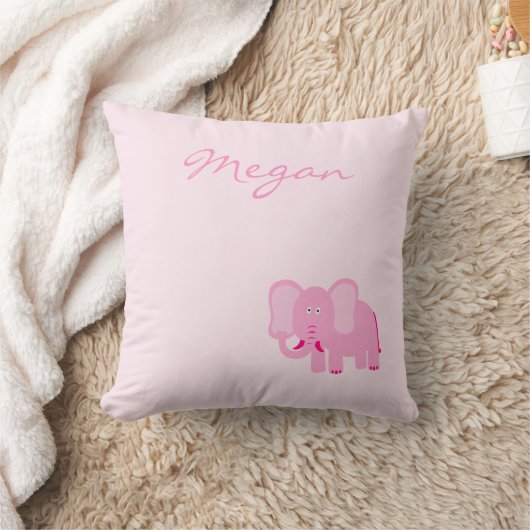 Cute Pink Elephant Design Sierkussen (Deken)