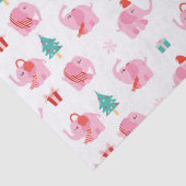 Cute Pink Elephant Moderne Kerstmis Feestdagen Tissuepapier (Detail)