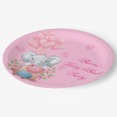 Cute Pink Elephant Papieren Bordje (Gekanteld)