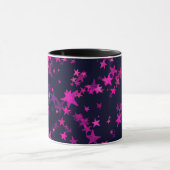 Cute Pink en Black Cosmic Star Pattern Mok (Midden)