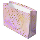 Cute Pink en Gold Large Cadeauzakje (Achterkant Gekanteld)