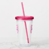 Cute Pink en Paarse Baby Girl Shower Signpost Acryl Drinkbeker (Links)