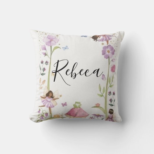 Cute Pink fairy Coquette primer cumpleaños Kussen (Voorkant)