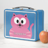 Cute Pink Fat Cat - Custom Name (In situ)