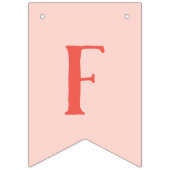 Cute Pink First Birthday Balloon Banner (Tweede vlag)