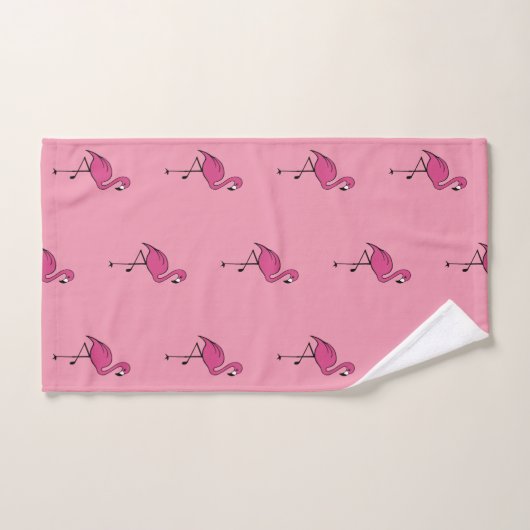 Cute Pink Flamingo Bath Towells Set Gift Bad Handdoek (Handdoek)