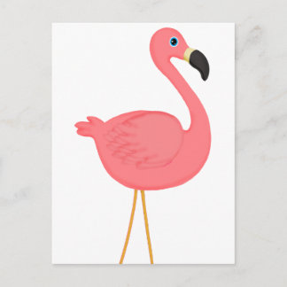 Cute Pink Flamingo Briefkaart