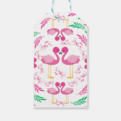 Cute Pink Flamingo Cadeaulabel (Achterkant)