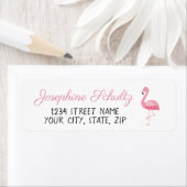 Cute Pink Flamingo Etiket (Insitu)