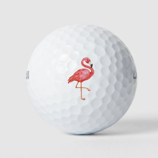 Cute Pink Flamingo Golfballen (Voorkant)