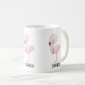 Cute Pink Flamingo Illustratie Koffiemok (Voorkant rechts)