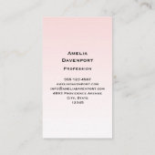 Cute Pink Flamingo Illustratie Visitekaartje (Achterkant)