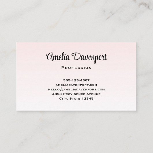 Cute Pink Flamingo Illustratie Visitekaartje (Achterkant)